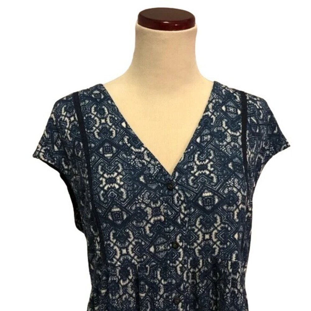 Anthropologie Vanessa Virginia Blue Lace Ladder Tunic - Picture 5 of 7